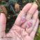 Kolczyki Urocze kolczyki z różowym thulitem tulitem