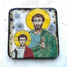 Ceramika i szkło ikona ceramiczna,św Józef,z Nazaretu,Jezus