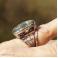 Pierścionki pierścionek z soczystym prasiolitem