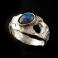 Pierścionki labradoryt kobaltowy,asymetryczny pierścień