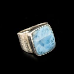 larimar,srebro,srebrne - Pierścionki - Biżuteria