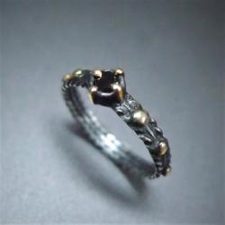 ekskluzywny różaniec,pierścionek z diamentem - Pierścionki - Biżuteria
