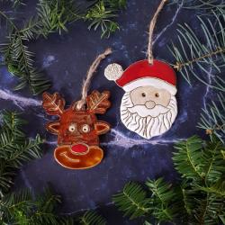 Mikołaj,renifer,ozdoby na świeta,ceramika - Ceramika i szkło - Wyposażenie wnętrz
