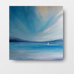 morze,obraz niebieski,kwadratowy,do salonu - Obrazy - Wyposażenie wnętrz