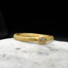 Pierścionki surowy pierścionek unikat złoto,brylant