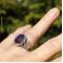 Pierścionki regulowany ozdobny pierścionek z zultanitem unikat