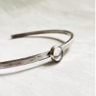Bransoletki bransoletka srebrna minimalistyczna kryształ górsk