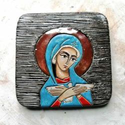 Beata Kmieć,ikona ceramiczna,Maryja - Ceramika i szkło - Wyposażenie wnętrz