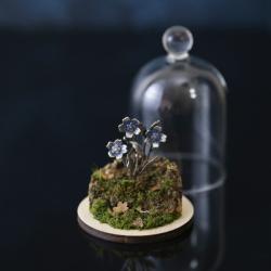 wisiorek niezapominajki,srebrne kwiatki wisiorek - Wisiory - Biżuteria