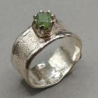 Pierścionki demantoid,srebrny pierścien,andradyt,oryginalny