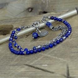 bransoletka z lapisem,Lapis lazuli bransoletka - Bransoletki - Biżuteria