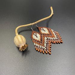 mini indiańce,kolczyki brązowe - Kolczyki - Biżuteria