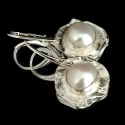 eleganckie kolczyki z perłami,srebro,ponadczasowe - Kolczyki - Biżuteria