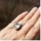 Pierścionki Srebrny regulowany pierścionek z akwamarynem
