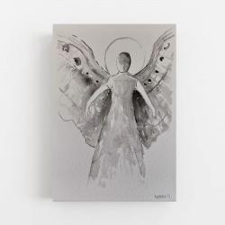 anioł,tusz - Obrazy - Wyposażenie wnętrz