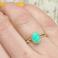 Pierścionki zielony opal szlachetny w złocie,pierścionek