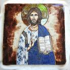 Ceramika i szkło Beata Kmieć,ikona ceramiczna,Jezus,Pantokrator