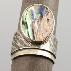 pierścionek z muszlą abalone - Pierścionki - Biżuteria