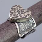 Pierścionki pierścionek z srebrnym sercem