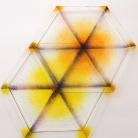 Ceramika i szkło geometryczny kształt,heksagram,słoneczne barwy,