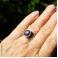 Pierścionki regulowany pierścionek z rubinem gwiaździstym