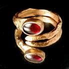Pierścionki pierścionek granat,brąz,winny,złoty,złocisty,bordo