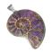 Wisiory purpuryt amonit,srebrny wisior