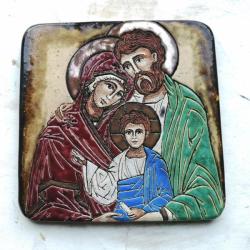 ikona ceramiczna,św. Rodzina,prezent na ślub - Ceramika i szkło - Wyposażenie wnętrz