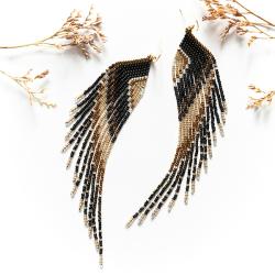 kolczyki skrzydła,boho,eleganckie,wiszące - Kolczyki - Biżuteria