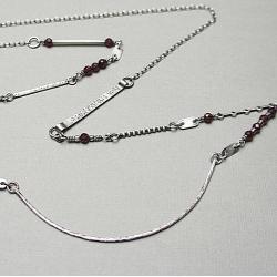 długi,surowy,minimalistyczny,łańcuszek - Naszyjniki - Biżuteria