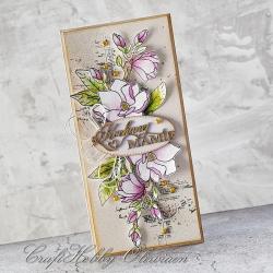dla mamy,dzień matki,kartka,życzenia,magnolie - Kartki okolicznościowe - Akcesoria