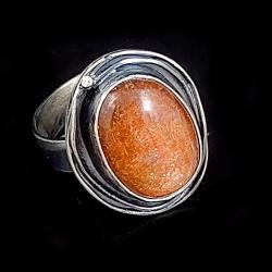 kamień słoneczny,srebrny pierścionek - Pierścionki - Biżuteria