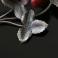 Wisiory srebrny wisior poziomka,florarium w szkle