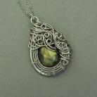 Wisiory wisiorek,labradoryt,oryginalny,wire wrapping