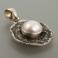 Wisiory srebrny wisiorek z perłą
