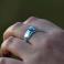Pierścionki morski pierścionek,fala morska,niebieski larimar
