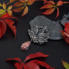 Naszyjniki srebrny naszyjnik kwiat wire wrapping