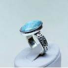 Pierścionki błękitny larimar,pierścionek,srebro,biżuteria