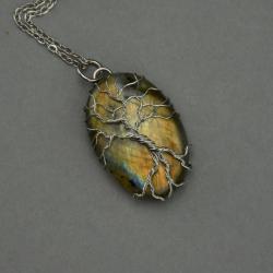 wisiorek,drzewo życia,wire wrapping - Wisiory - Biżuteria