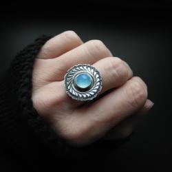 pierścionek,biżuteria,z kamieniem,rękodzieło - Pierścionki - Biżuteria