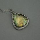 Wisiory wisiorek,labradoryt,oryginalny,wire wrapping