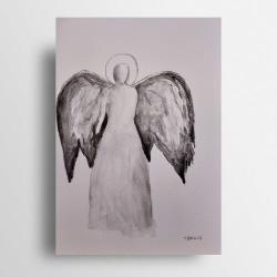 anioł,tusz - Obrazy - Wyposażenie wnętrz