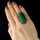 Pierścionki malachit,Wielki pierścień,srebrny,zielony