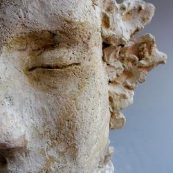 rzeźba ceramiczna głowa,ecru,z gliny - Ceramika i szkło - Wyposażenie wnętrz