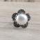 Pierścionki perła i srebro,kwiat pierścionek srebrny