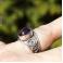 Pierścionki srebrny pierścionek z granatem gwiaździstym
