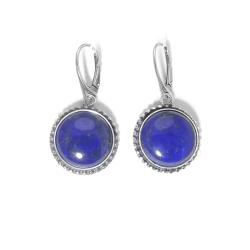 Kolczyki lapis lazuli w srebrze,biżuteria lapis - Kolczyki - Biżuteria