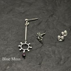 Kolczyki wiszące,srebro,rubin - Kolczyki - Biżuteria