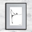 Ilustracje, rysunki, fotografia joga obraz z ramą,nowoczesny,minimalistyczny