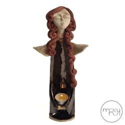 aniołek,święta,świecznik,na świeczkę - Ceramika i szkło - Wyposażenie wnętrz
